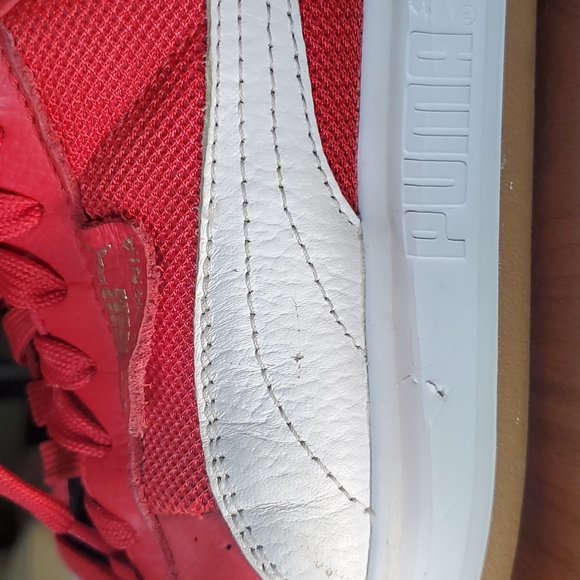 Red Puma California sneakers gum sole size 11 mens - Picture 10 of 10